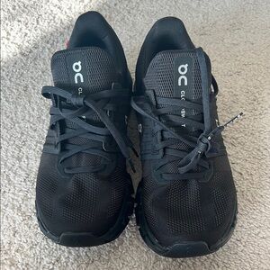 On Running Black Athletic Shoes with Breathable Mesh